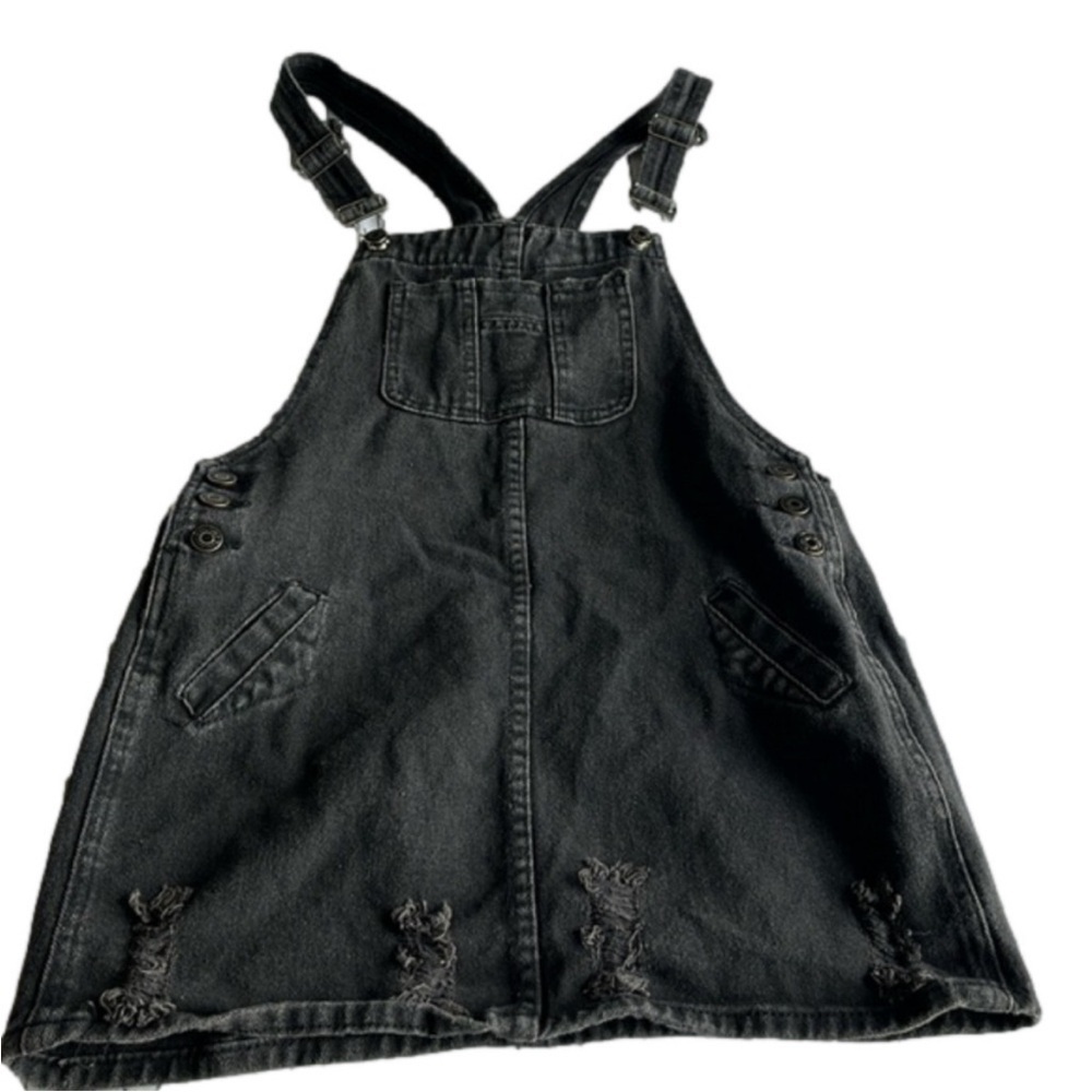 Hysteric Glamour Vintage Goth Grunge Punk Distressed Overall Mini Dress Whimsi - Picture 1 of 11